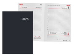 AGENDA ANUAL 2026 PARIS DIA PAGINA 15X21 NEGRA | INGRAF AGENDAS