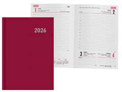 AGENDA ANUAL 2026 PARIS DIA PAGINA 15X21 GRANATE | INGRAF AGENDAS