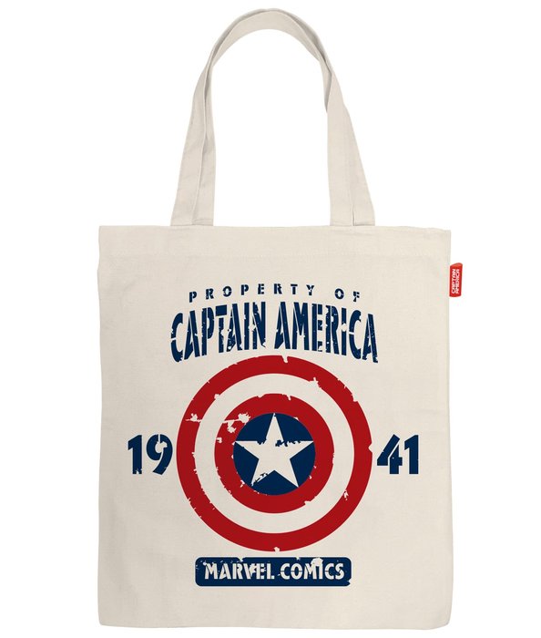 BOLSA DE TELA LONETA 37X41CM CAPITAN AMERICA | ARDITEX