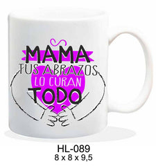 TAZA CERAMICA 237ML MENSAJE MAMA TUS ABRAZOS | ROYMART | 1 UNIDAD | 8431234147797
