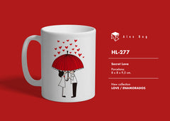 TAZA ENAMORADOS LOVE BELOW UMBRELLA | ROYMART | 1 UNIDAD | 8431234178630