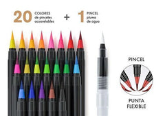 ESTUCHE 20 ROTULADORES DELUXE BRUSH ACUARELABLE MAS PINCEL | ROYMART