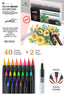 Estuche 40 Rotuladores Deluxe Brush Acuarelables + 2 | Roymart | Pack 1 Unidades