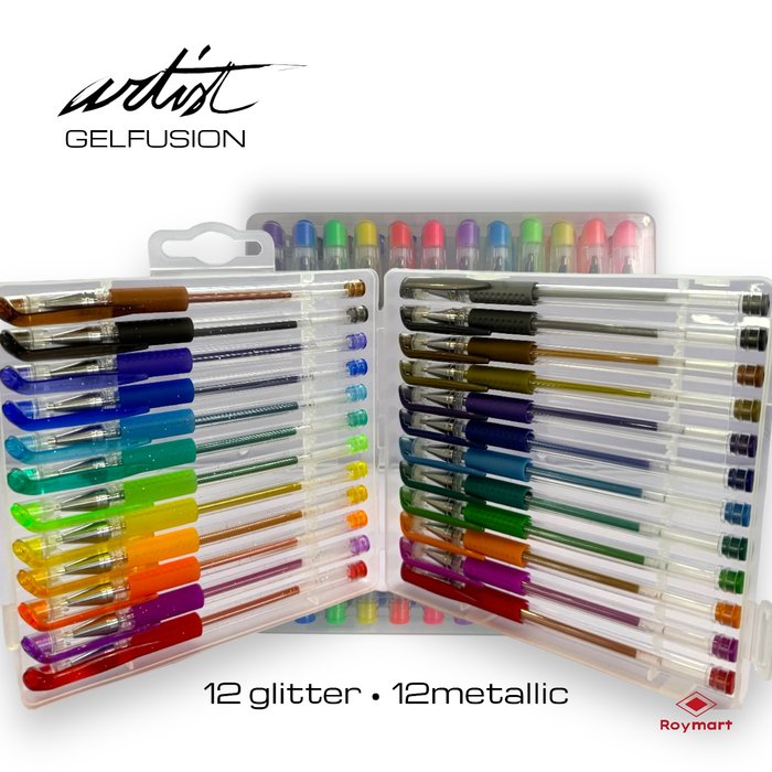 MALETA 24 BOLIS GEL METALICO/GLITTE | ROYMART