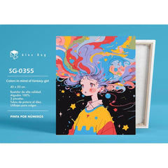 PINTAR POR NUMEROS COLORS IN MIND OF FANTASY GIRL | ROYMART | 1 UNIDAD | 8431234197884