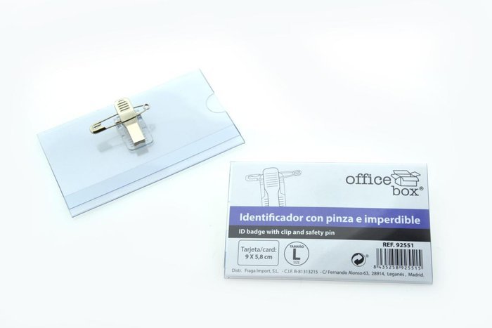 IDENTIFICADOR CON PINZA E IMPERDIBLE TAMAÑO L | 50 UNIDADES | (FRAGA)