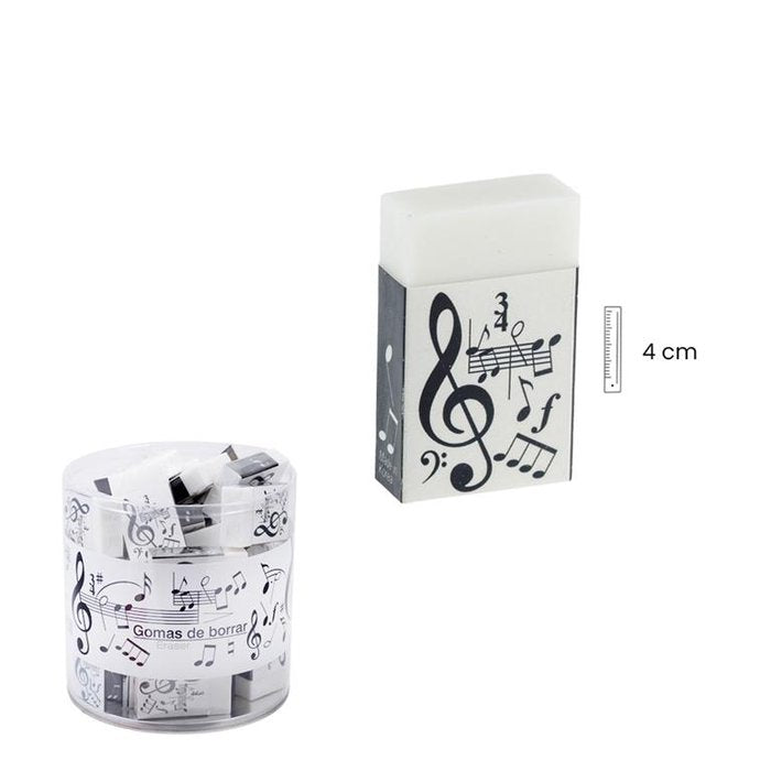 GOMA DE BORRAR NOTAS DE MUSICA | 36 UNIDADES | (PAPELERIA JAVIER)
