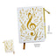 Cuaderno liso Clave de Sol blanca y boligrafo dorado PAPELERIA JAVIER
