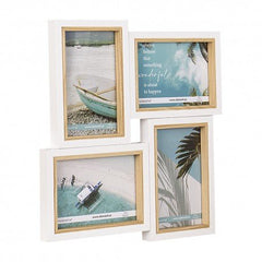 MARCO MULTIPLE DE MADERA PARA PARED PARA 4 FOTOS 10X15 CM | 1 UNIDADES | (DEMARK)