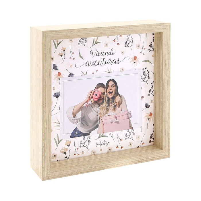 MARCO DE FOTOS DE MADERA VIVIENDO AVENTURAS | 1 UNIDADES | (LOVELY STORY)