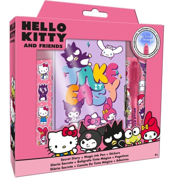 DIARIO CON BOLIGRAFO MAGICO HELLO KITTY & FRIENDSA | 1 UNIDADES | (KIDS LICENSING)