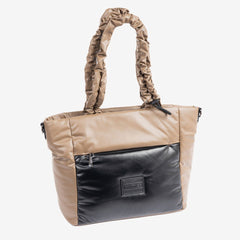 BOLSO SHOPPER CERRADO CON CREMALLERA VELSIDE TAUPE 32,5X26CM | MATTIES | 1 UNIDAD | 8435547244501
