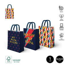 BOLSA PAPA ROCKS SURTIDAS 26X10X32 CM | AMBER MOOD OH YEAH | 1 UNIDAD | 8435557726134