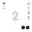 VELA CERA NUMERO 2 PLATA 6 CM | AMBER MOOD OH YEAH | 1 UNIDAD | 28435557729771