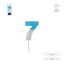 Vela Nº7 Bicolor Azul Plata 7 cm AMBER MOOD OH YEAH