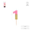 Vela Nº1 Bicolor Rosa Oro 7 cm AMBER MOOD OH YEAH