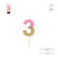 Vela Nº3 Bicolor Rosa Oro 7 cm Amber Mood Oh Yeah