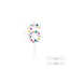 Vela Nº6 Globos 6 cm Amber Mood Oh Yeah