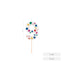 Vela Nº9 Globos 6 cm Amber Mood Oh Yeah