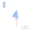 Vela Nº4 Borde Relieve Azul 6 cm Amber Mood Oh Yeah