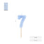 Vela Nº7 Borde Relieve Azul 6 cm AMBER Mood Oh Yeah