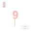 Vela Nº9 Borde Relieve Rosa 6 cm Amber Mood Oh Yeah