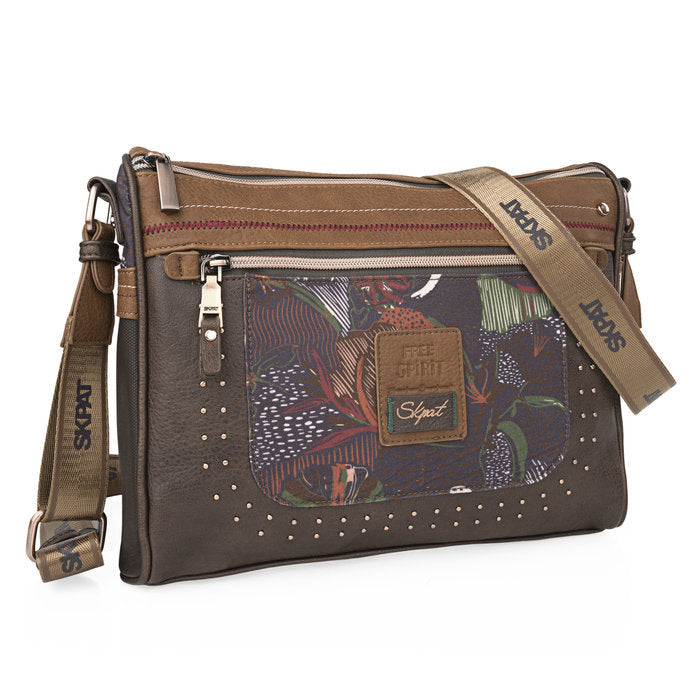 👜 BOLSO BANDOLERA CUADRADO 2 CREMALLERAS - SKPAT FIORELLA 👜 BOLSO BANDOLERA CUADRADO 2 CREMALLERAS - SKPAT FIORELLA