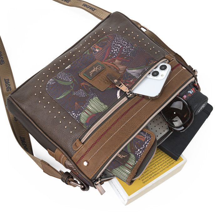 👜 BOLSO BANDOLERA CUADRADO 2 CREMALLERAS - SKPAT FIORELLA 👜 BOLSO BANDOLERA CUADRADO 2 CREMALLERAS - SKPAT FIORELLA