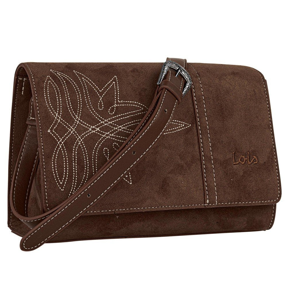 BOLSO BANDOLERA DEERFIELD CON SOLAPA MARRON OSCURO | ARSAMAR ENTERPRISE | 1 UNIDAD | 8435583598453