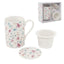Tisana 295 ml con filtro cerámica mariposas DCASA