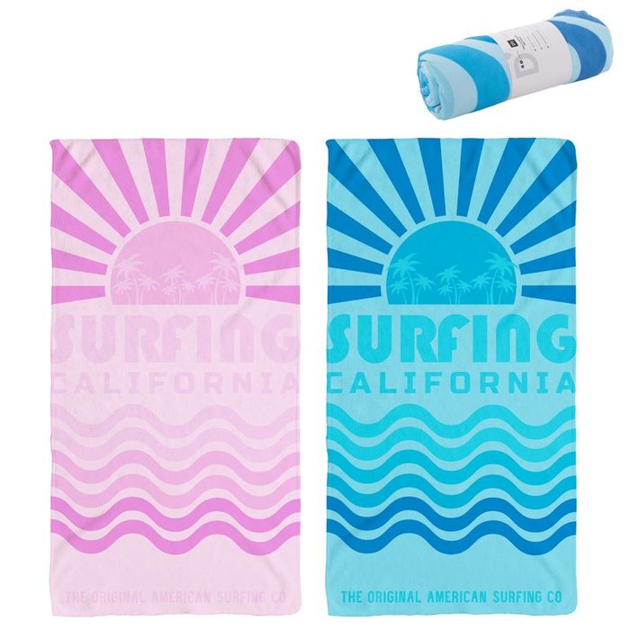 TOALLA PLAYA 90X170 MICROFIBRA SURF SURTIDOS | DCASA | 1 UNIDAD | 8435683292817