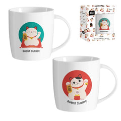 TAZA 350M GATO SUERTE SURTIDAS | DCASA | 1 UNIDAD | 8435683296662