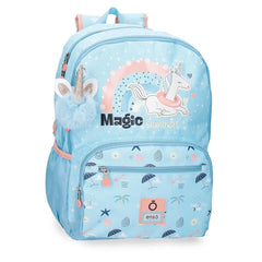 MOCHILA ESCOLAR MAGIC SUMMER DOBLE ADAPT CARRO 44X32 | ENSO