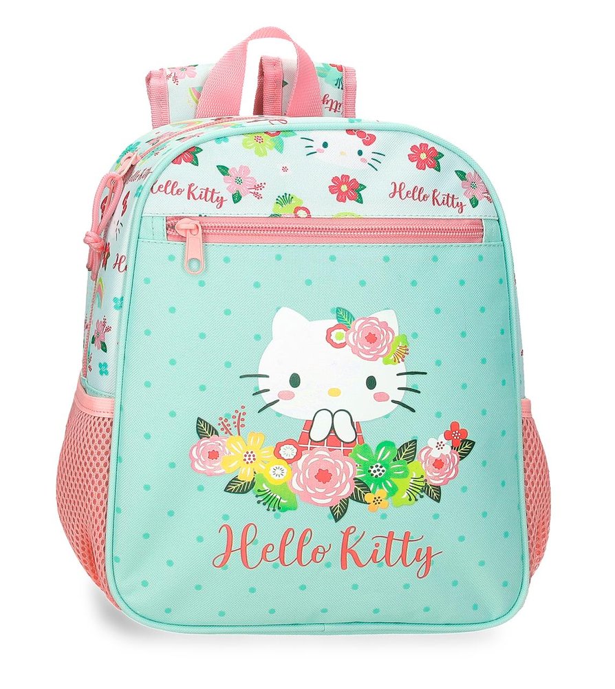 MOCHILA INFANTIL HELLO KITTY FLORAL KITTY 28 CM ADAPT CARRO | JOUMMA BAGS