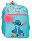 MOCHILA INFANTIL ALOHA STITCH 33CM ADAPTABLE A CARRO | JOUMMA BAGS
