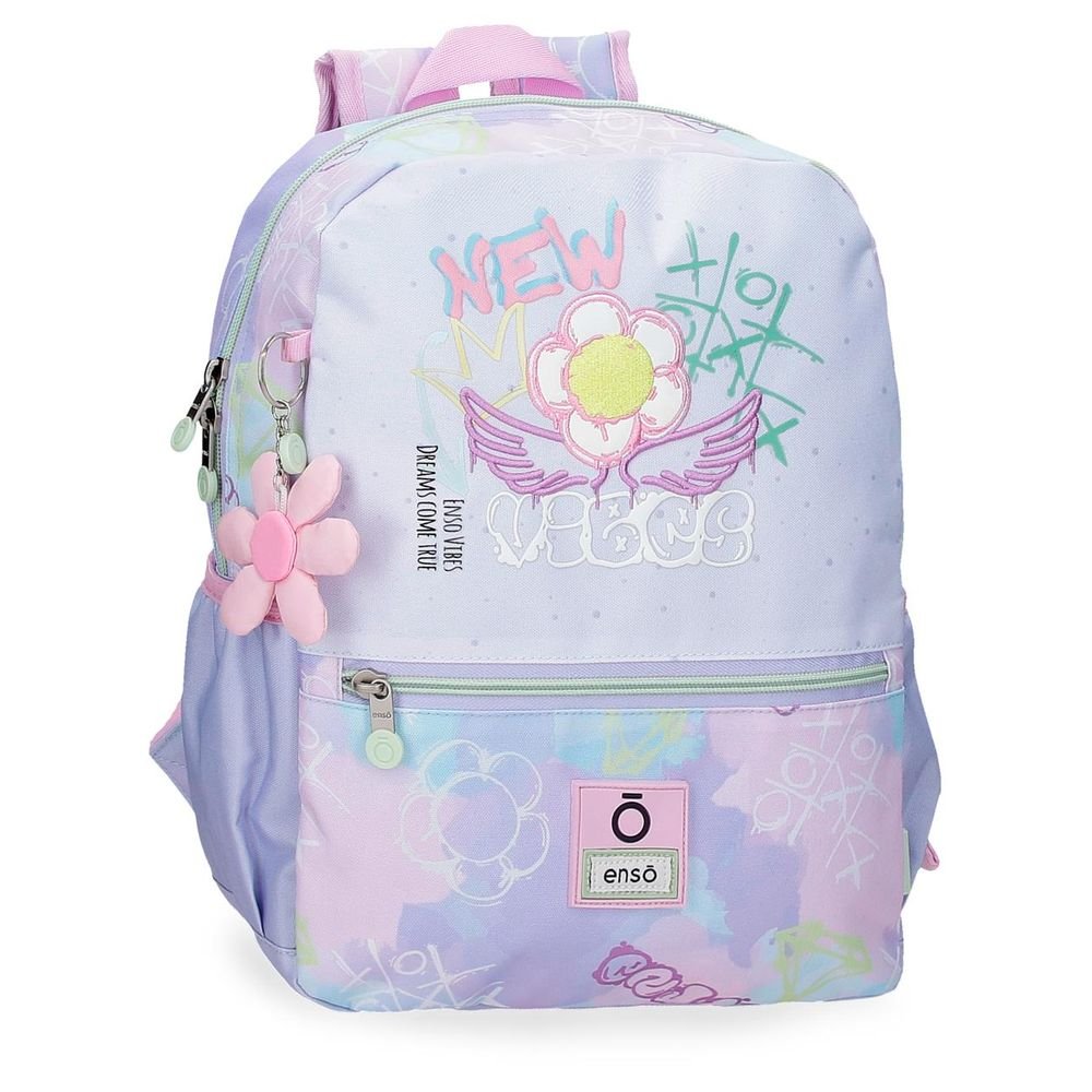 MOCHILA INFANTIL ENSO NEW VIBES LILA 32 CM ADAPT CARRO | ENSO