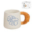 Taza 380ml Asa Forma Croissant