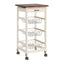 Carro auxiliar cocina crema acacia DCASA kit