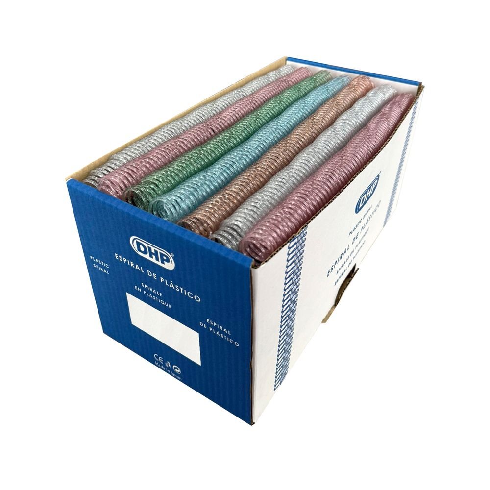 ESPIRAL PLASTICO 5:1 12 MM A4 COLOR PURPURINA SURTI C/100 | 100 UNIDADES | (DHP COMERPA SLU)