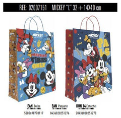 BOLSA REGALO PAPEL MICKEY DISNEY 14X32X40 ASA RETORCIDA SUR | ANDINA | ENVASE 24 UDS. UNIDAD | 8436020251276
