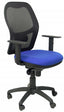 Silla Oficina Ruedas Piqueras y Crespo Respaldo Malla Azul