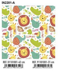 PAPEL REGALO BOBINA INFANTIL 31CM JUNGLA IN2201-A | ANDINA | 1 UNIDAD | 8436557053435