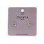 Pendientes Corazón Crema Hipoalergénico Bañados Plata Olivia Luxury