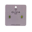 Pendientes Baguette Citrus Hipoalergenico Plata Olivia Luxury