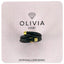 ANILLO STAR NEGRO ADAPTABLE TERMINACIONES BAÑADAS ORO 24K | OLIVIA LUXURY | 1 UNIDAD | 8436589369665