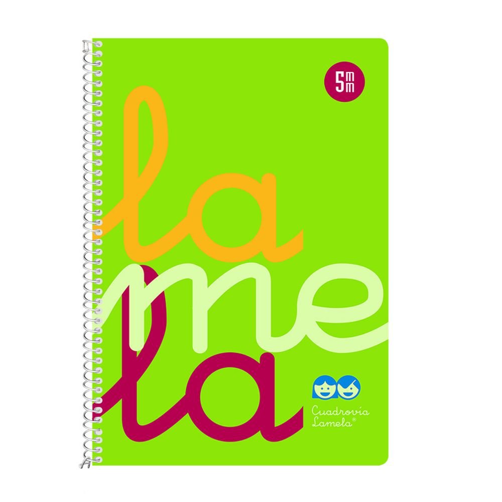 Bloc Espiral A5 Liso 90g | Lamela | Polipropileno | Formato A5 | Pack 5 Unidades