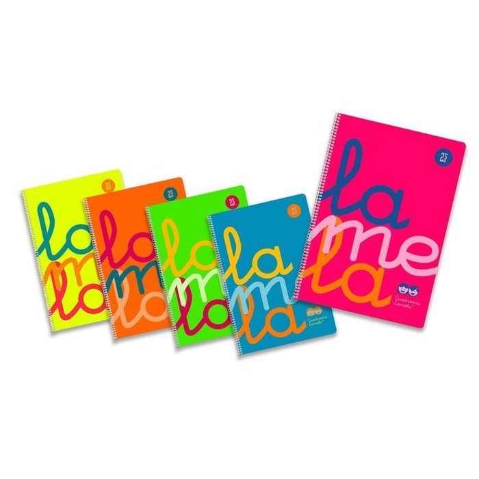 Bloc Espiral Estándar Liso 80H 90g | Lamela | Cartón | Formato Estándar | Pack 5 Unidades