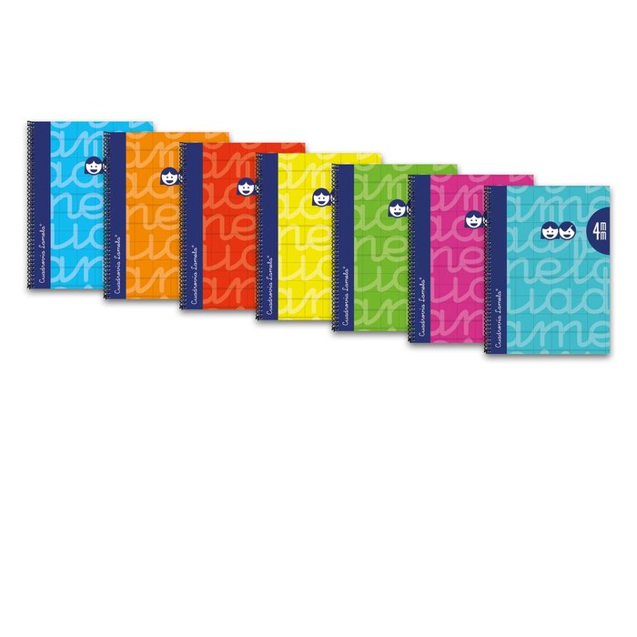 Bloc Espiral A5 Liso 90g | Lamela | Cartón | Formato A5 | Pack 6 Unidades