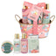 Cesta metálica perfumada Garden con gel, crema y bomba baño