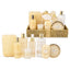 Cesta Rafia Gold Baño Perfumado Spa 8 piezas IDC